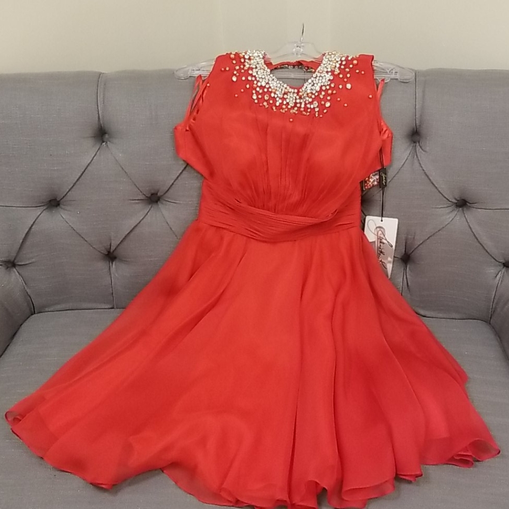 Red Cocktail Gown